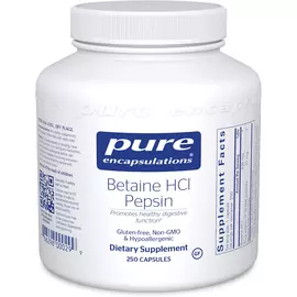Pure Betaine HCl Pepsin / Бетаїн HCl пепсин 250 капсул від магазину біодобавок nutrido.shop