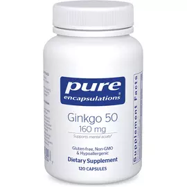 Pure Encapsulations Ginkgo 50 / Екстракт Гінго білоба 160 мг 120 капсул від магазину біодобавок nutrido.shop