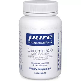 Pure Encapsulations Curcumin 500 with Bioperine / Куркумин 500 мг с биоперином 60 капсул в магазине биодобавок nutrido.shop