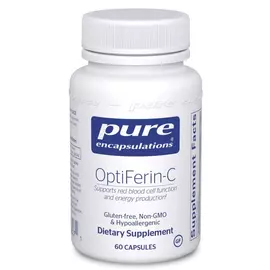Pure Encapsulations OptiFerin-C / Оптиферин-С железо 28 мг 60 капсул в магазине биодобавок nutrido.shop