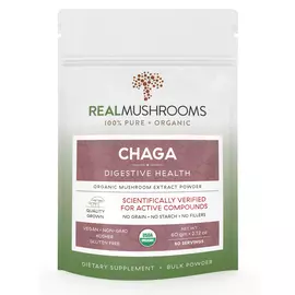Real Mushrooms Chaga / Гриби з екстрактом чаги для підтримки імунітету і травлення порошок 60 г від магазину біодобавок nutrido.shop