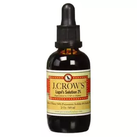 J.CROW'S® Lugol's Solution of Iodine 2% / Жидкий йод 60 мл в магазине биодобавок nutrido.shop
