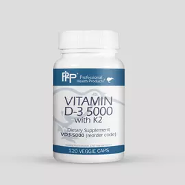 Professional Health Vitamin D3 5000 with K2 / Вітамін D3 5000 з K2 120 капсул від магазину біодобавок nutrido.shop