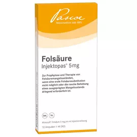 FOLSÄURE Injektopas® 5 mg / Фолиевая кислота 5мг 10 ампул Германия від магазину біодобавок nutrido.shop