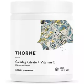 Thorne Research Cal-Mag Citrate + Vitamin C / Кальцій Магній цитрат + вітамін С шипучий порошок 214 г від магазину біодобавок nutrido.shop