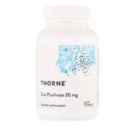 Thorne Research Zinc picolinate / Цинк пиколинат 30 мг 180 капc в магазине биодобавок nutrido.shop