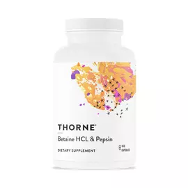 Thorne Research Betaine HCI & Pepsin / Бетаингидрохлорид и пепсин 450 капс в магазине биодобавок nutrido.shop