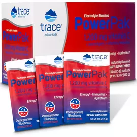 Trace Minerals Power Pak Pomegranate Blueberry / Вітамін C + електроліти + мультивітаміни Гранат/Чорниця 30 саше в магазине биодобавок nutrido.shop