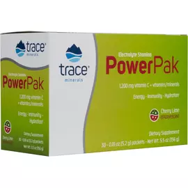 Trace Minerals Power Pak Cherry / Вітамін C + електроліти + мультивітаміни смак вишня-лайм 30 саше в магазине биодобавок nutrido.shop