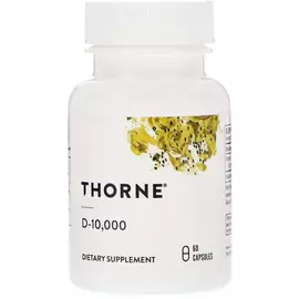 Thorne Research D-10000, 60 капсул Вітамін Д від магазину біодобавок nutrido.shop