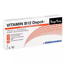 Гидроксикобаламин (витамин В12 / Б12 1000 мкг в 1 ампуле) Германия 10 ампул від магазину біодобавок nutrido.shop