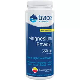 Trace Minerals Stress-X Magnesium Powder / Магній малат зі смаком малини та лимона порошок 460 г в магазине биодобавок nutrido.shop