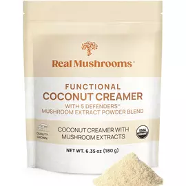 Real Mushrooms Functional Coconut Creamer / Кокосовые сливки + смесь из 5 экстрактов грибов 180 г в магазине биодобавок nutrido.shop