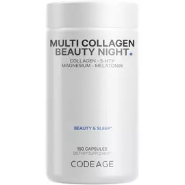 CodeAge Multi Collagen Beauty Night / Коллаген с мелатонином для приема на ночь 150 капсул в магазине биодобавок nutrido.shop