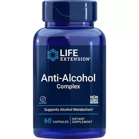 Life Extension Anti-Alcohol Complex / Нейтрализатор воздействия алкоголя 60 капсул в магазине биодобавок nutrido.shop