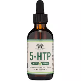 Double Wood 5-HTP Liquid Drops / 5-гідрокситриптофан для гарного настрою та сну рідкий 60 мл від магазину біодобавок nutrido.shop