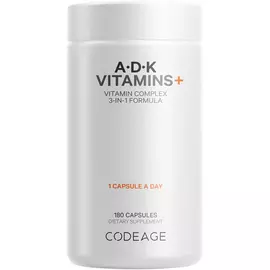 CodeAge ADK Vitamins / Жиророзчинні вітаміни А, Д, К 180 капсул від магазину біодобавок nutrido.shop