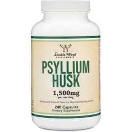 Double Wood Psyllium Husk Supplement / Лушпиння псиліуму, розчинна клітковина 240 капсул від магазину біодобавок nutrido.shop