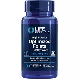 Life Extension High Potency Optimized Folate / Метилфолат 5-MTHF Вітамін Б9 8,5 мг 30 таблеток від магазину біодобавок nutrido.shop