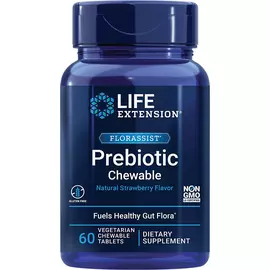 Life Extension Florassist Prebiotic Chewable / Пребіотик жувальний (полуниця) 60 таблеток від магазину біодобавок nutrido.shop