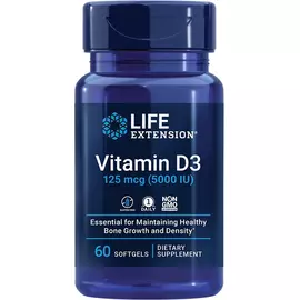 Life Extension Vitamin D3 / Вітамін Д3 5000 МО вегетаріанський 60 капсул від магазину біодобавок nutrido.shop