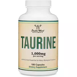 Double Wood L-Taurine / Таурин 180 капсул від магазину біодобавок nutrido.shop