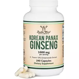 Double Wood Korean Panax Ginseng / Корейський женьшень адаптоген 240 капсул від магазину біодобавок nutrido.shop