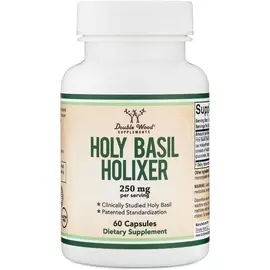 Double Wood Holixer Holy Basil Extract / Екстракт святого базиліка для зниження кортизолу 60 капсул в магазине биодобавок nutrido.shop