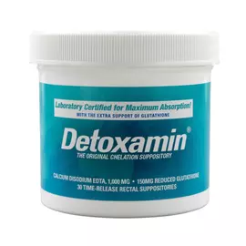 Detoxamin EDTA glutathione support 1000 MG / Детоксамін супозиторії ЕДТА з глутатіоном 30 шт. від магазину біодобавок nutrido.shop
