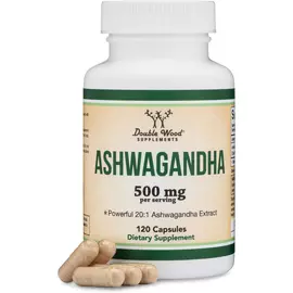 Double Wood Ashwagandha / Ашваганда підтримка при стресі 500 мг 120 капсул від магазину біодобавок nutrido.shop