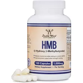 Double Wood HMB / Гідроксі метил масляна кислота 1000 mg 120 капсул від магазину біодобавок nutrido.shop