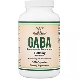 Double Wood GABA / ГАБА гамма-аміномасляна кислота 500 мг 300 капсул від магазину біодобавок nutrido.shop