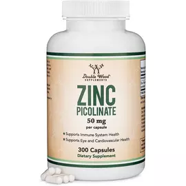 Double Wood Zinc Picolinate / Цинк picolinate 50 мг 300 капсул від магазину біодобавок nutrido.shop