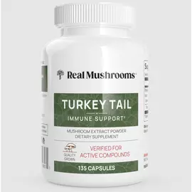 Real Mushrooms Turkey Tail / Трутовик різнокольоровий для підтримки імунітету 135 капсул від магазину біодобавок nutrido.shop