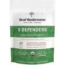 Real Mushrooms 5 Defenders / Органічний грибний комплекс 5 захисників 45 грамів від магазину біодобавок nutrido.shop