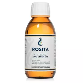 Rosita Extra-Virgin Cod Liver Oil / Масло печінки тріски холодного віджиму 150 мл від магазину біодобавок nutrido.shop