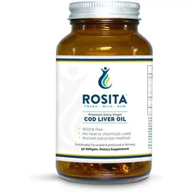Rosita Extra Virgin Cod Liver Oil / Масло печінки тріски холодного пресування 90 капсул від магазину біодобавок nutrido.shop