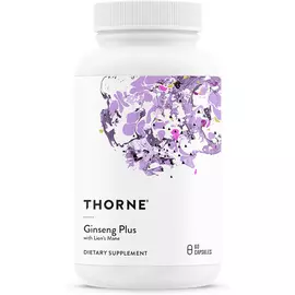 Thorne Research Ginseng Plus / Екстракт женьшеню з грибом левова грива 60 капсул від магазину біодобавок nutrido.shop