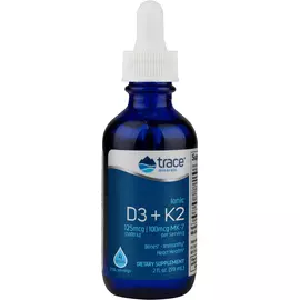 Trace Minerals Ionic Vitamin D3+K2 / Іонні вітаміни Д3 K2 59 мл від магазину біодобавок nutrido.shop