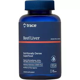 Trace Minerals Beef Liver / Печінка яловича трав'яної відгодівлі 180 капсул від магазину біодобавок nutrido.shop