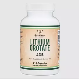 Double Wood Lithium Orotate / Літій оротат для підтримки пам'яті 210 капсул від магазину біодобавок nutrido.shop