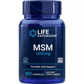 Life Extension MSM / МСМ Метилсульфонілметан 1000 мг 100 капсул в магазине биодобавок nutrido.shop