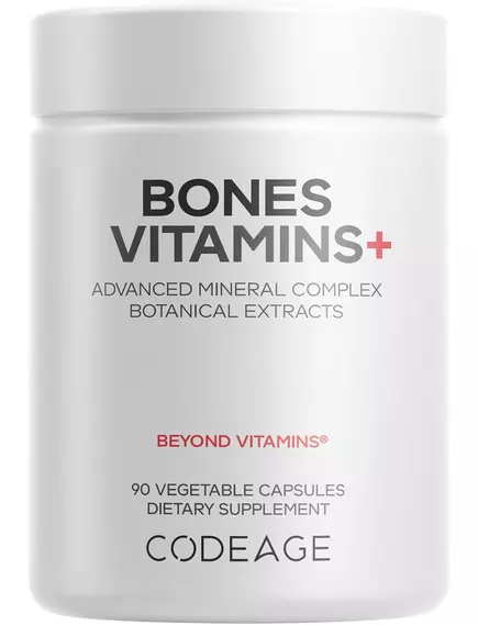 CodeAge Bones Vitamins+ / Комплекс вітамінів і мінералів для здоров'я кісток 90 капсул в магазине биодобавок nutrido.shop