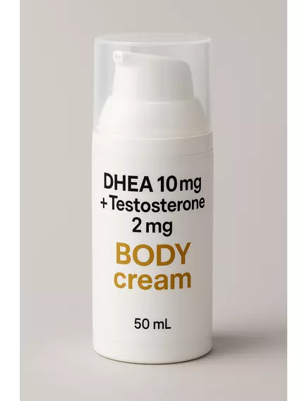 DHEA 10mg + Testosterone 2mg 50ml BODY cream від магазину біодобавок nutrido.shop
