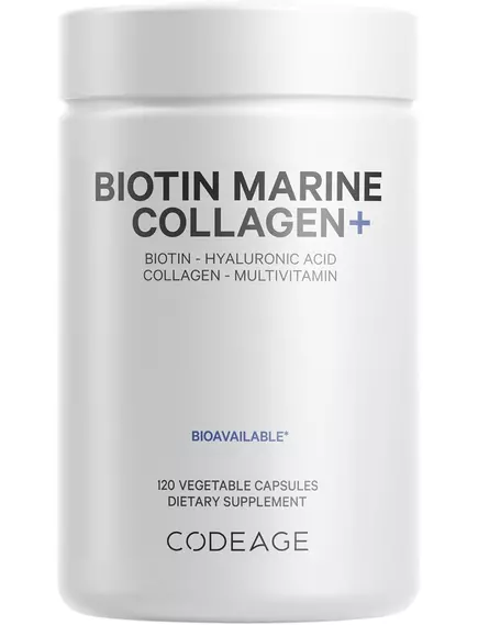 CodeAge Wild Caught Biotin Marine Collagen Peptides / Морской коллаген с биотином 120 капсул в магазине биодобавок nutrido.shop