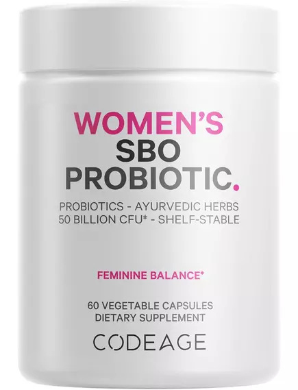CODEAGE WOMEN'S SBO PROBIOTIC / ЖІНОЧИЙ ПРОБІОТИК 50 МЛРД КУО 60 КАПСУЛ від магазину біодобавок nutrido.shop