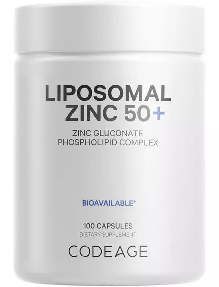 CodeAge Liposomal Zinc / Липосомальный цинк 50 мг 100 капсул в магазине биодобавок nutrido.shop
