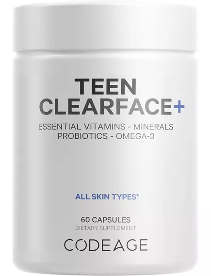 CODEAGE TEEN CLEARFACE VITAMINS / ВІТАМІНИ ДЛЯ ПІДЛІТКОВОЇ ШКІРИ 60 КАПСУЛ від магазину біодобавок nutrido.shop