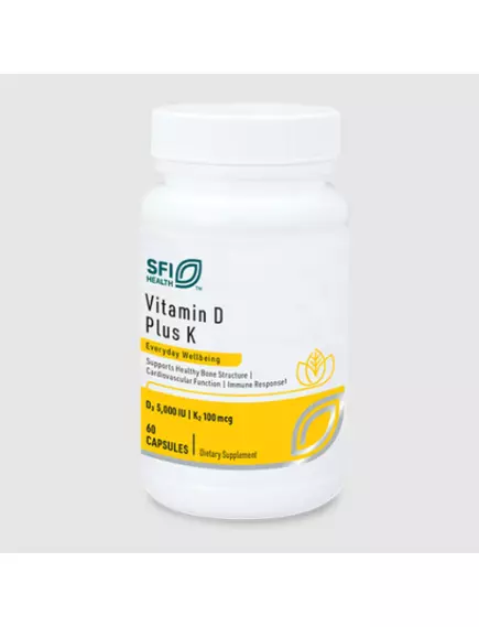 Klaire Vitamin D Plus K / Витамин Д3 5000 МЕ + К2 60 капсул в магазине биодобавок nutrido.shop