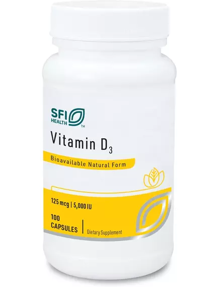 Klaire Vitamin D / Витамин Д3 5000 МЕ 100 капсул в магазине биодобавок nutrido.shop